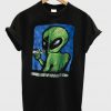 90s Distressed Smoking Alien Grunge Tshirt