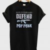 Man Overboard Defend Pop Punk Floral Tshirt