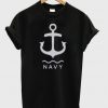 Nautical Navy Anchor Logo Tshirt