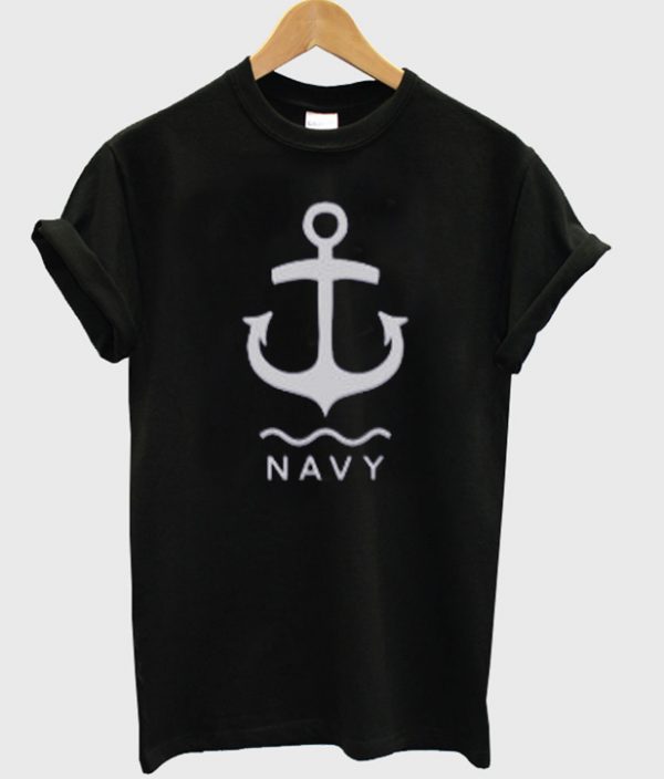 Nautical Navy Anchor Logo Tshirt