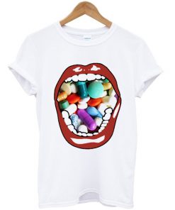 Mouth Lips O Pills Grunge T-shirt
