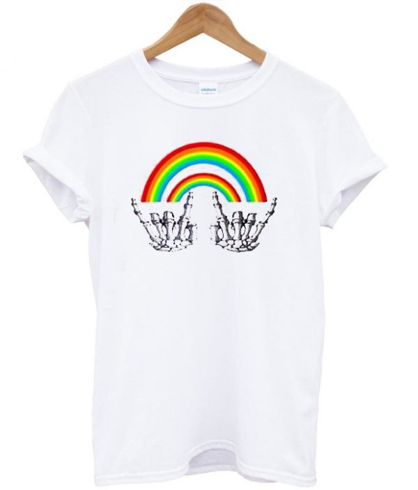 Rainbow Hang Loose Skull T-shirt