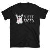 Sheet Faced Funny Ghost Halloweeen T-shirt