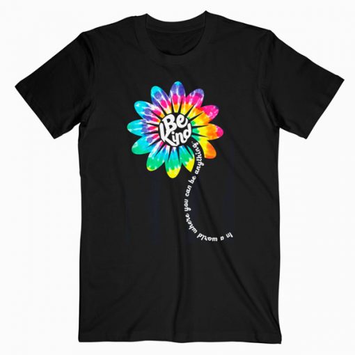 Be Kind Tie Dye Flower T-shirt