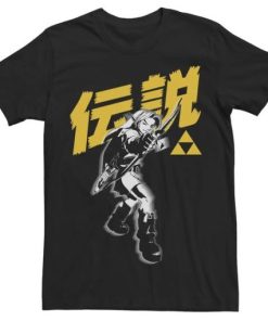 Nintendo Zelda Link Bow & Arrow Kanji T-shirt