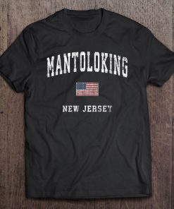 Mantoloking New Jersey American Flag T-shirt