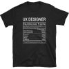 UX Designer Nutritional Facts T-shirt