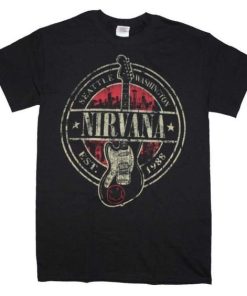Nirvana Established 1988 Guitar Stamp T-shirt